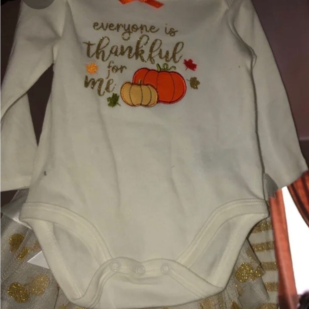 babys First Thanksgiving outfit 6-9 months